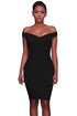 Sexy Black Off The Shoulder Mini Dress